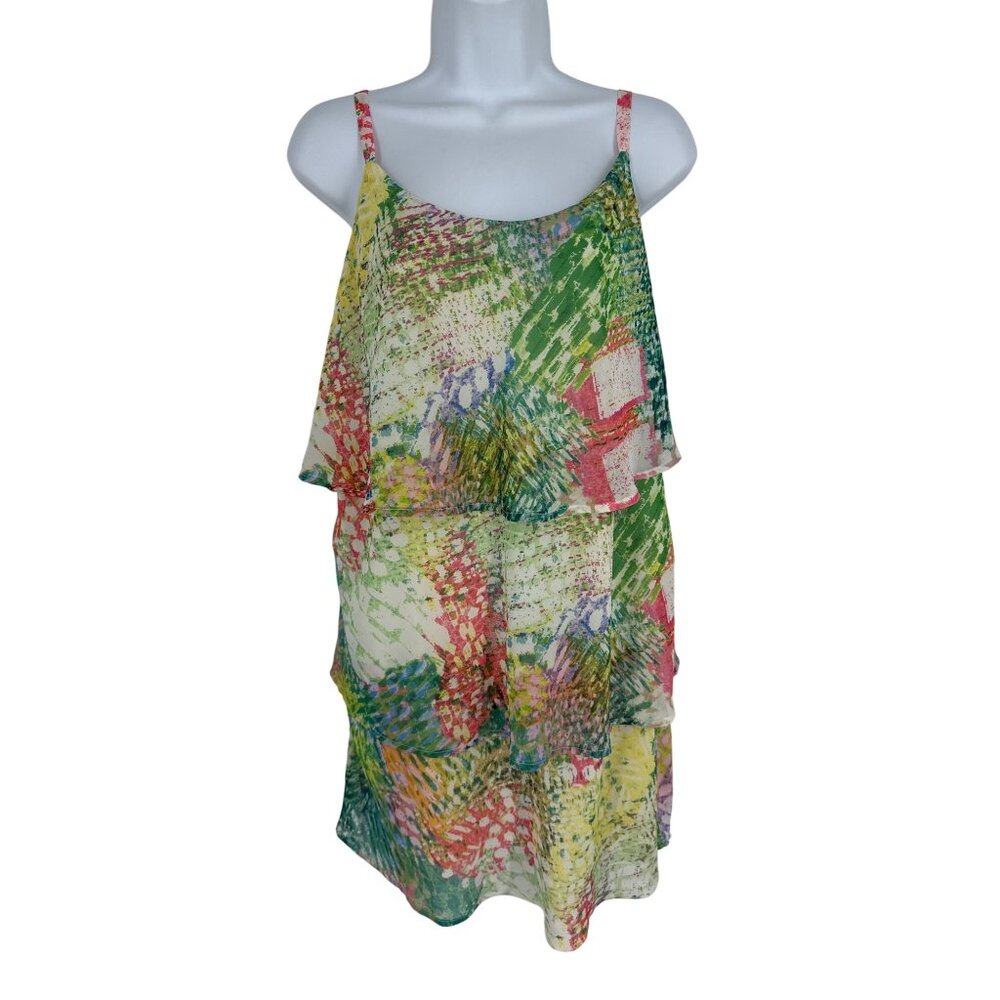 Lane Bryant Multicolor Tiered Sleeveless Tunic Dress Size 16